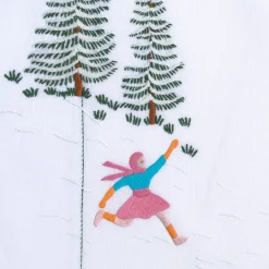 Set di tovagliette e tovaglioli di lino rettangolari Ski #8