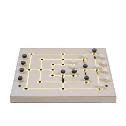 Set in pelle Mill Game Taupe