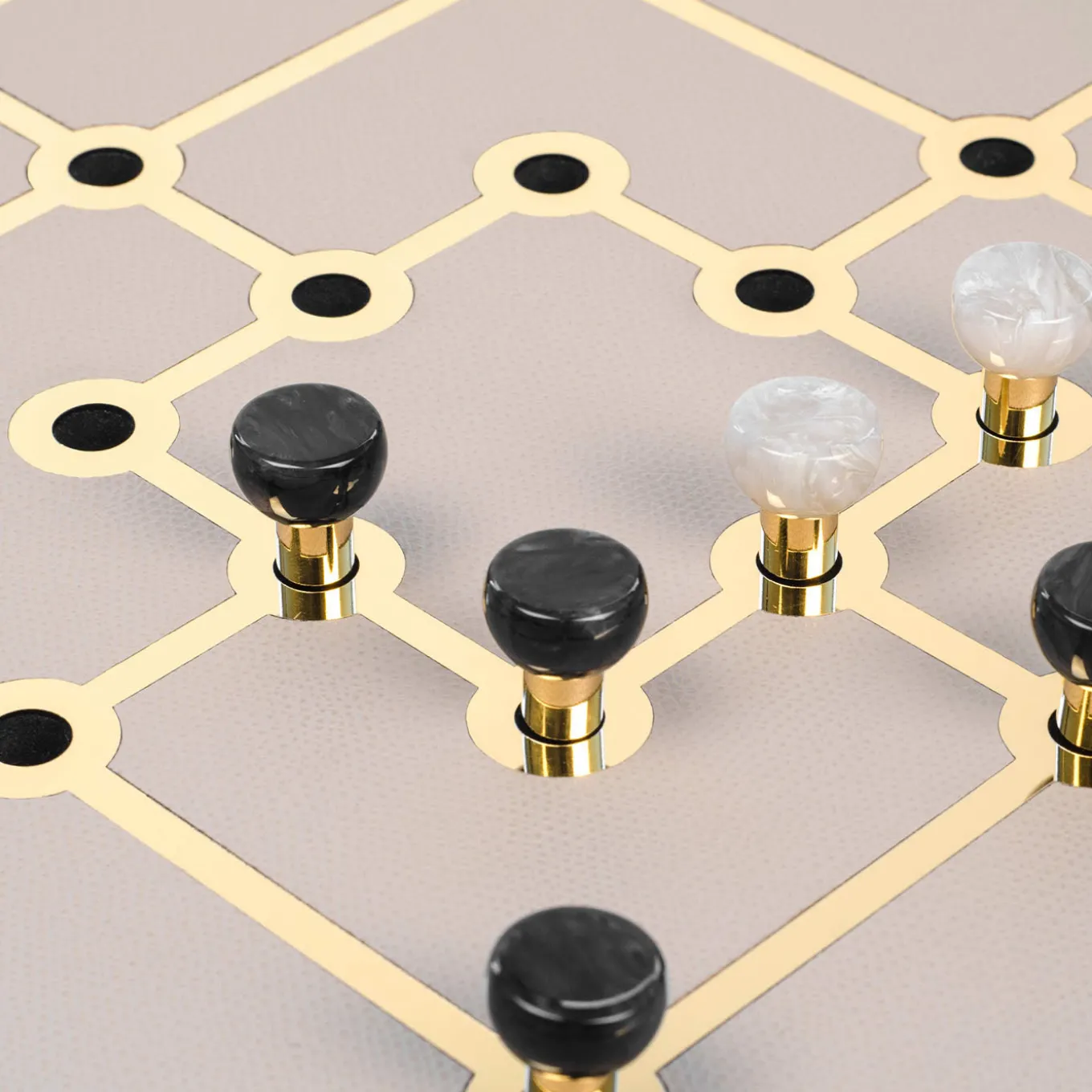 Set in pelle Mill Game Taupe