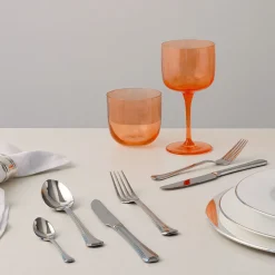 Set Posate 6 Pezzi Ottagonale in Acciaio Argentato