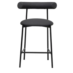 Sgabello basso nero Pampa SG-65 di Studio Pastina