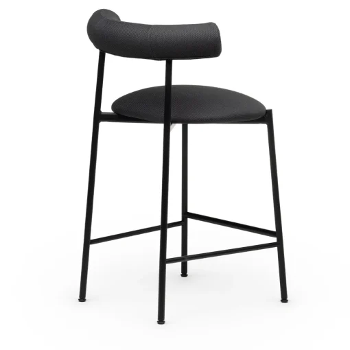 Sgabello basso nero Pampa SG-65 di Studio Pastina