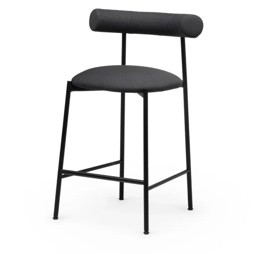 Sgabello basso nero Pampa SG-65 di Studio Pastina