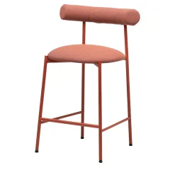 Sgabello basso Pampa SG-65 rosa e rosso di Studio Pastina