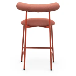 Sgabello basso Pampa SG-65 rosa e rosso di Studio Pastina