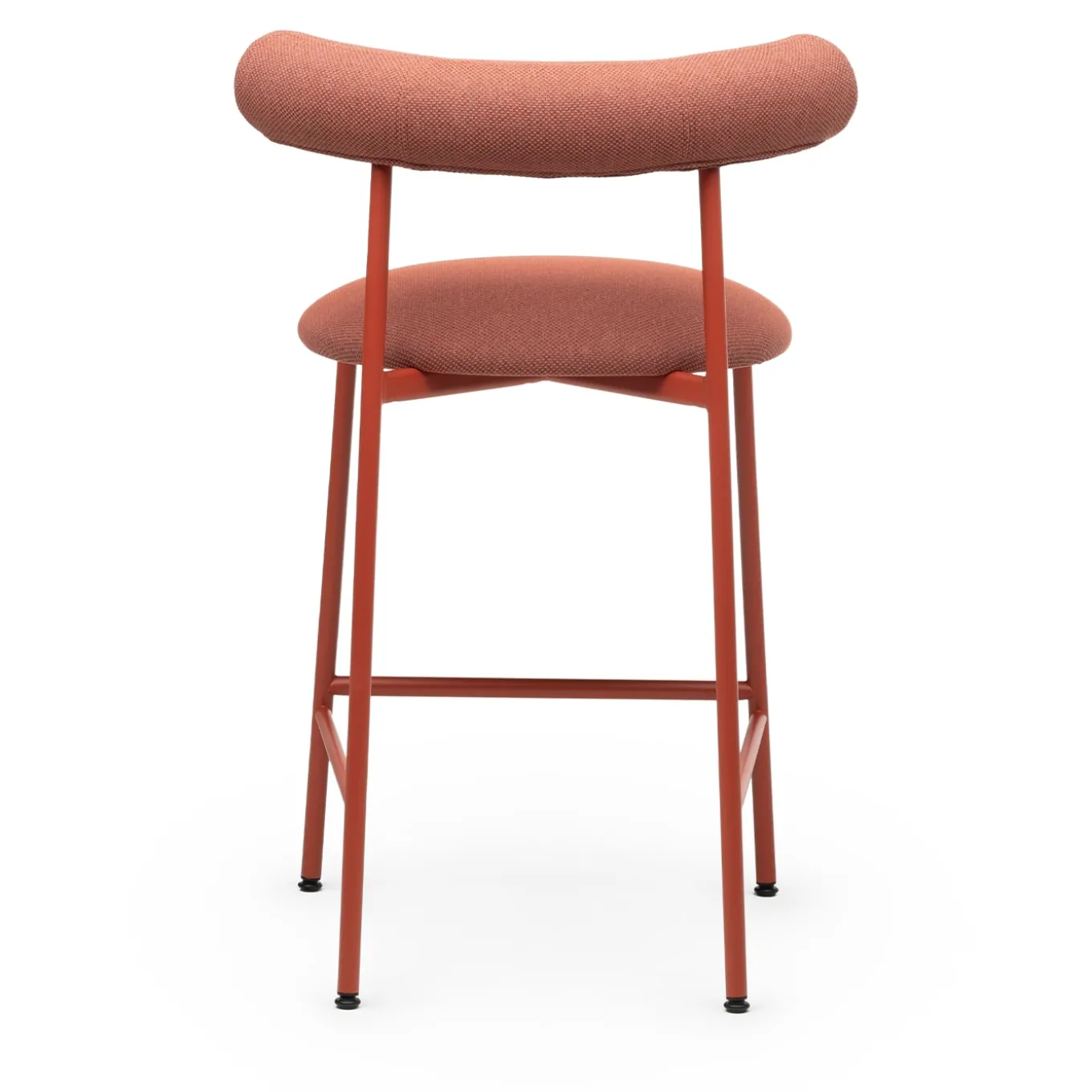 Sgabello basso Pampa SG-65 rosa e rosso di Studio Pastina