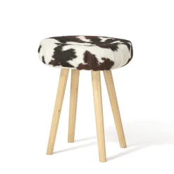 Sgabello con gambe ottagonali in legno Mucca #2