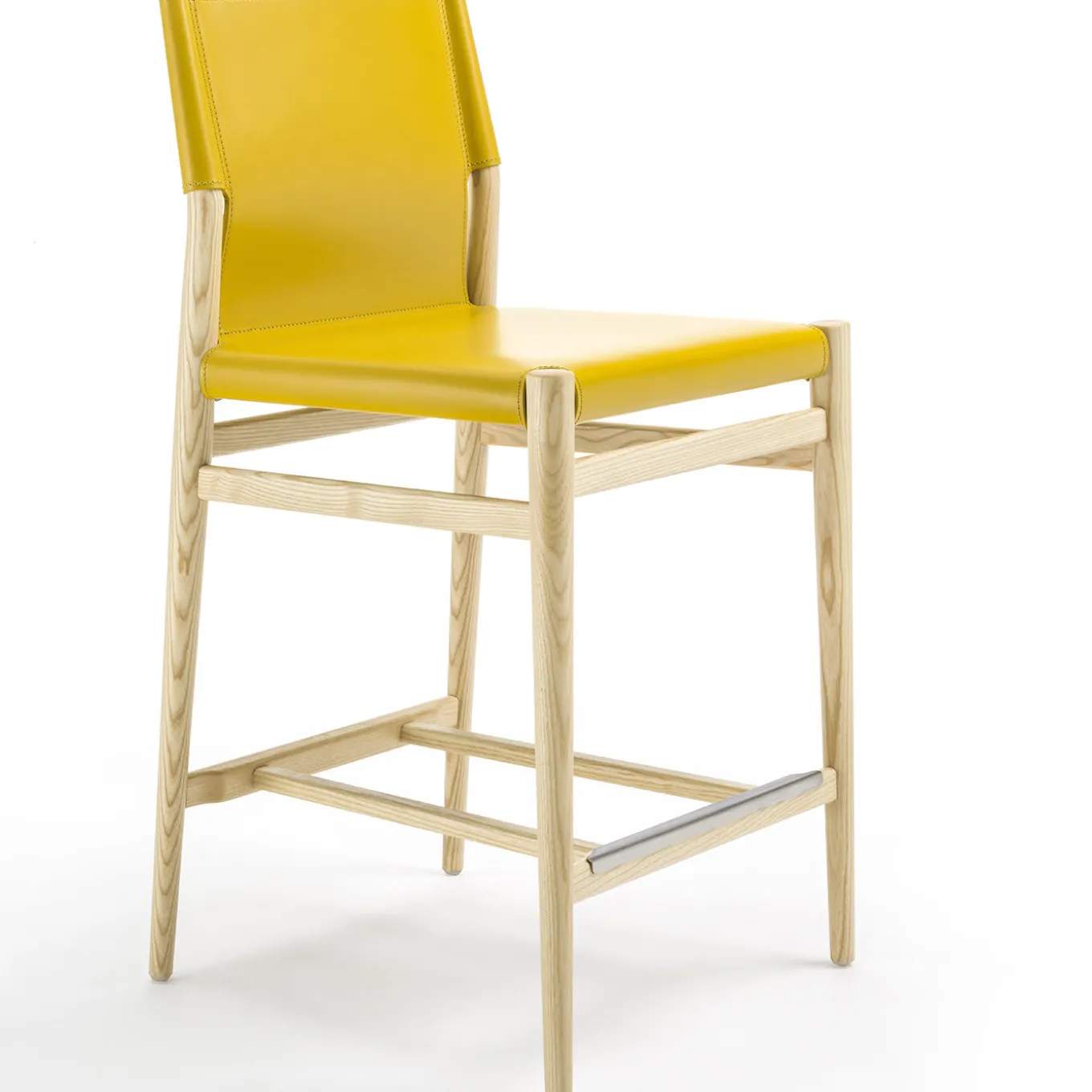 Sgabello da banco Ledermann di Tom Kelley