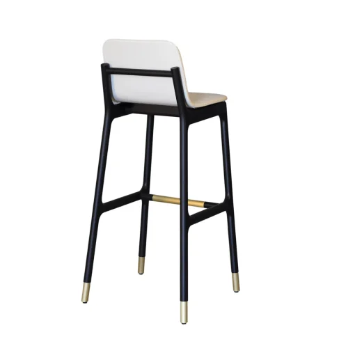Sgabello da bar imbottito in pelle Joyce Wood