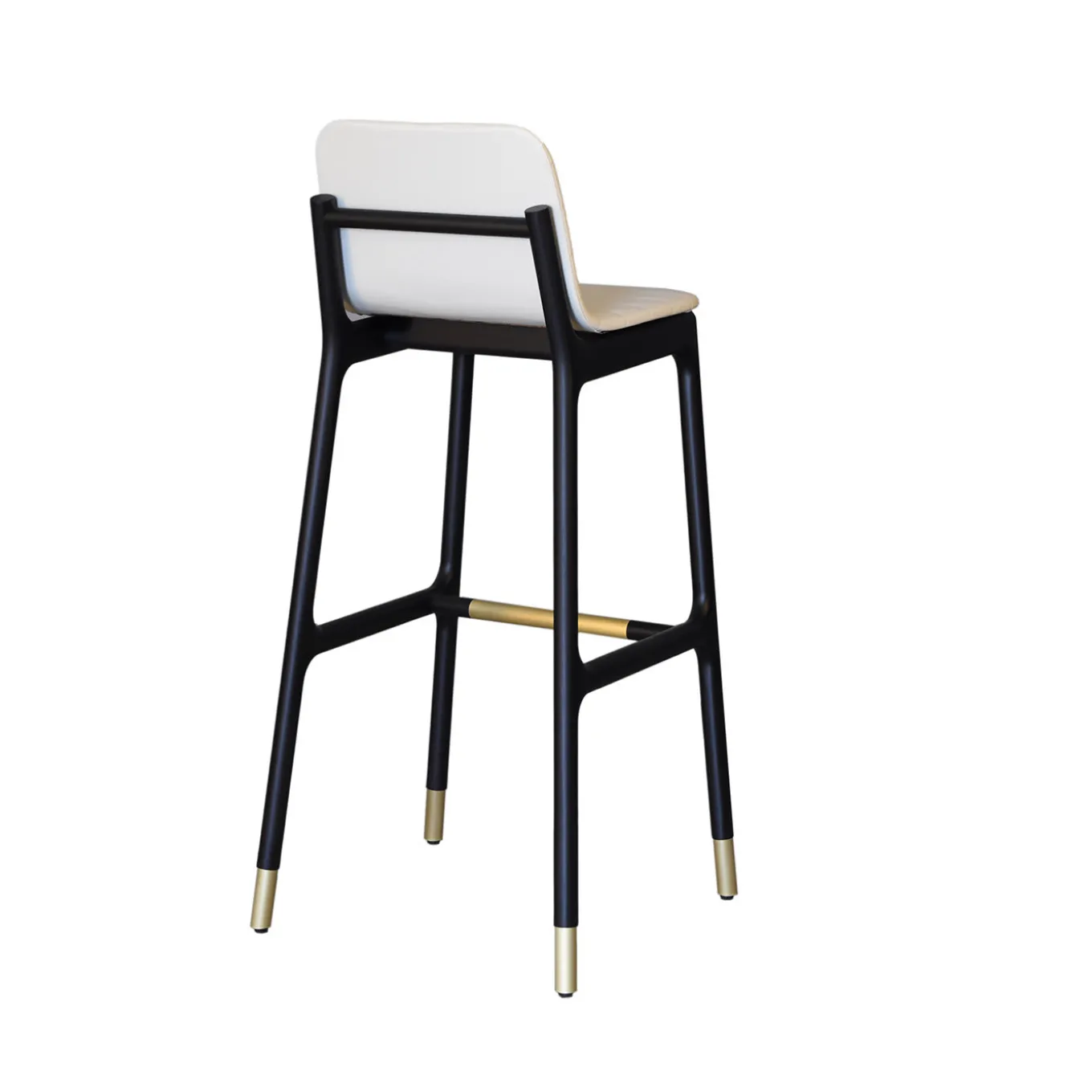 Sgabello da bar imbottito in pelle Joyce Wood