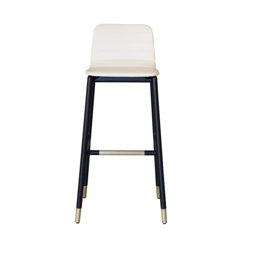Sgabello da bar imbottito in pelle Joyce Wood