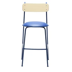 Sgabello da bar Lena Sg-75 blu e frassino naturale di Designerd