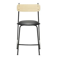 Sgabello da bar Lena Sg-65 nero e frassino naturale di Designerd