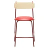 Sgabello da bar Lena Sg-65 rosso e frassino naturale di Designerd