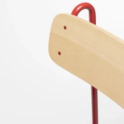 Sgabello da bar Lena Sg-65 rosso e frassino naturale di Designerd