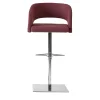Sgabello da bar Major B bordeaux con base quadrata