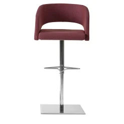 Sgabello da bar Major B bordeaux con base quadrata