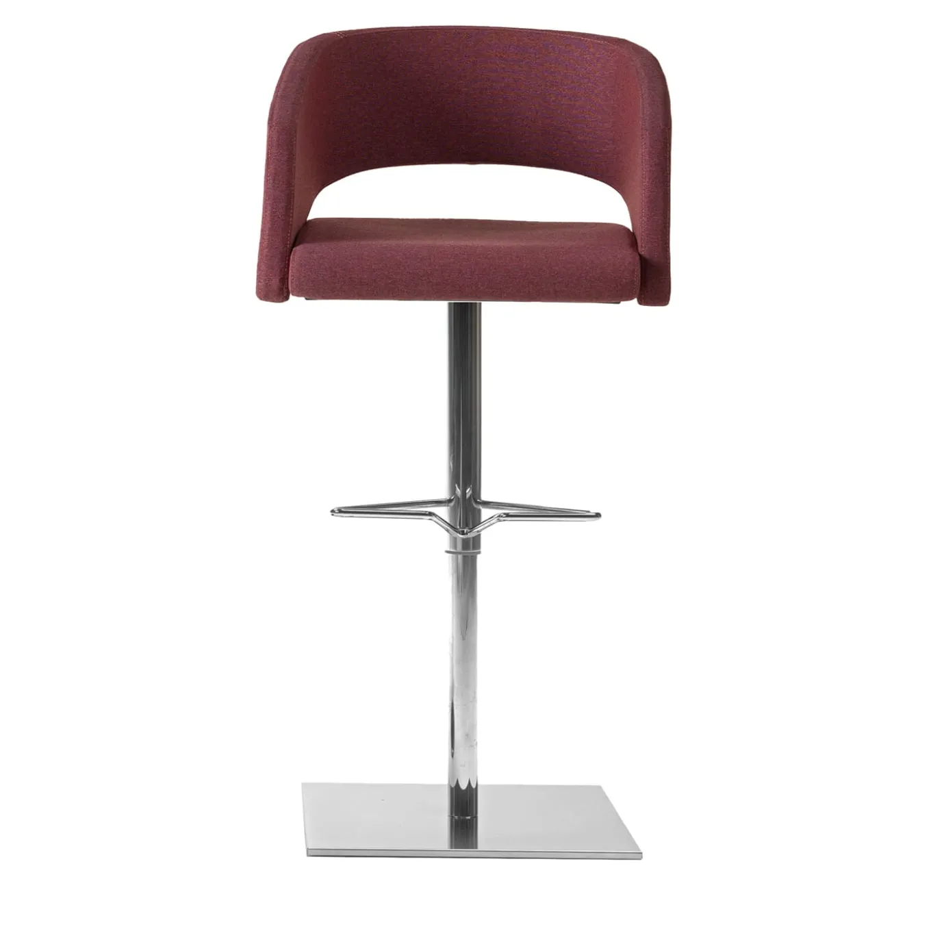 Sgabello da bar Major B bordeaux con base quadrata