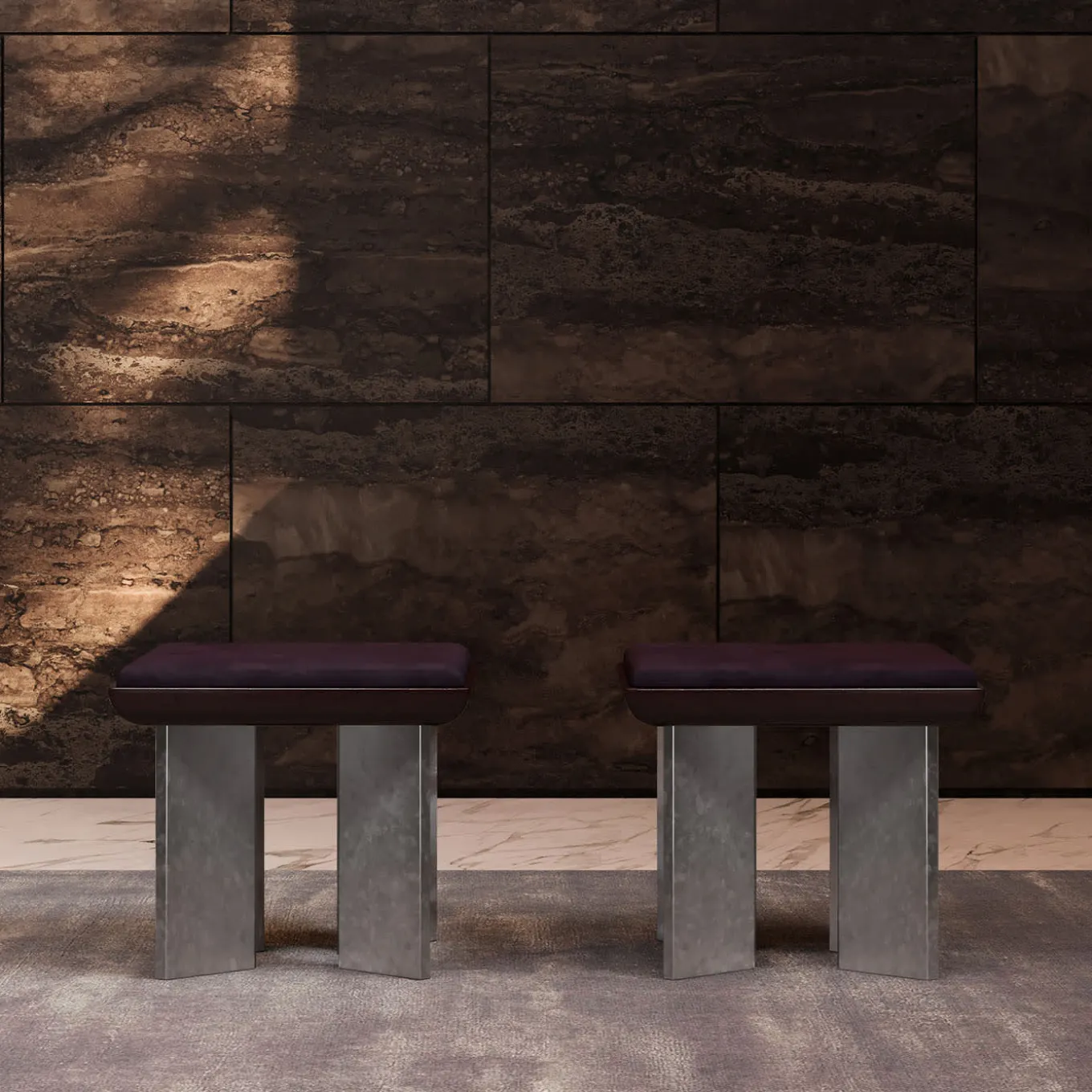 Sgabello Diphros I Plum