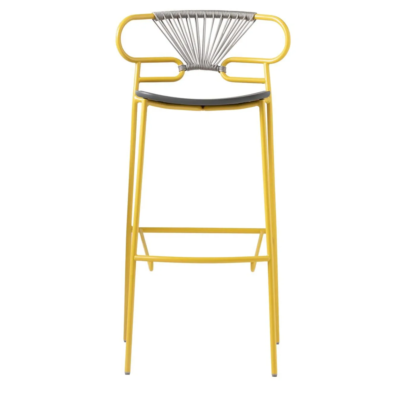 Sgabello Genoa giallo e grigio di Cesare Ehr