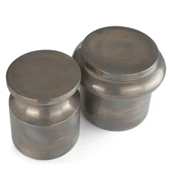 Sgabello Hya A in ceramica grigia