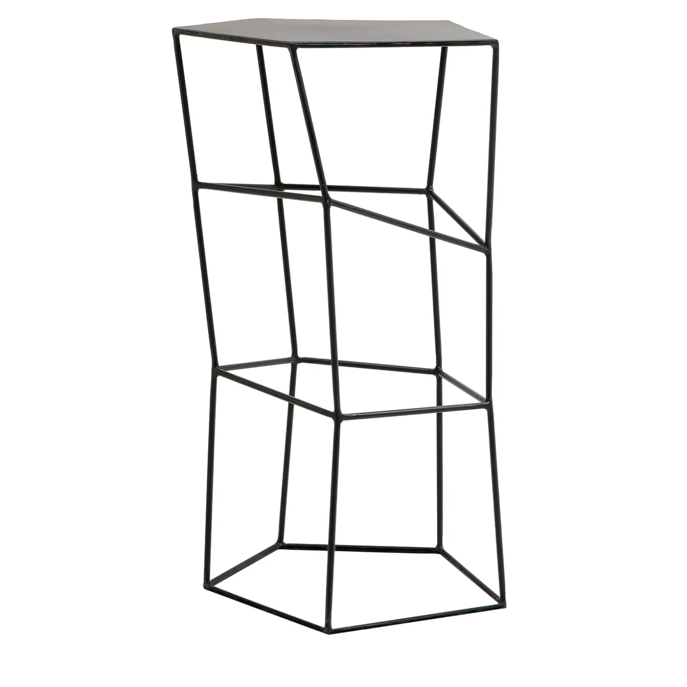 Sgabello in ferro colore liquirizia