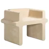 Sgabello in pelle beige Ossicle N. 2