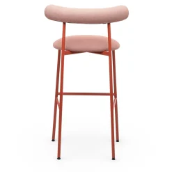 Sgabello Pampa SG-80 rosa chiaro e rosso mattone di Studio Pastina