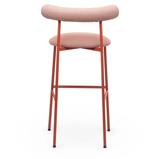 Sgabello Pampa SG-80 rosa chiaro e rosso mattone di Studio Pastina