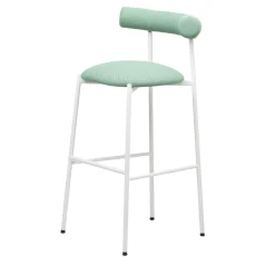 Sgabello Pampa SG-80 verde salvia e bianco di Studio Pastina