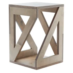 Sgabello Pitagora Platinum di Antonio Saporito