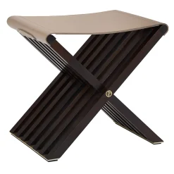 Sgabello Roxy in pelle tortora