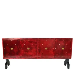Sideaboard rosso a 4 porte