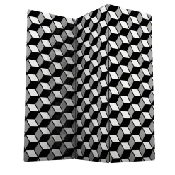 Simbolo Cubes Divisorio per ambienti in bianco e nero
