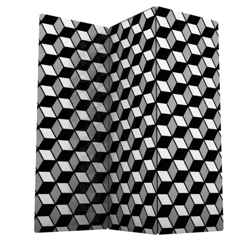 Simbolo Cubes Divisorio per ambienti in bianco e nero