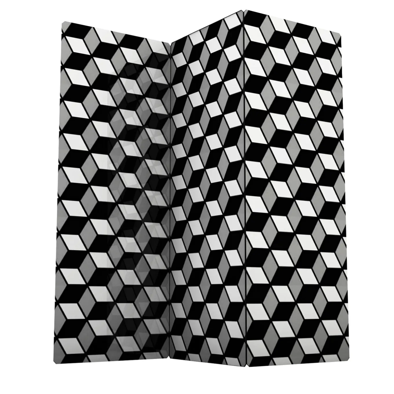 Simbolo Cubes Divisorio per ambienti in bianco e nero