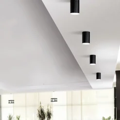 Small Lampada da soffitto in nero opaco Solitario