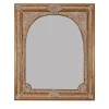 Specchio ad arco con fiori in porcellana Capodimonte e dettagli dorati dipinti a mano