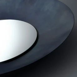 Specchio da parete Brame in acciaio inossidabile con luce LED di R&D De Castelli