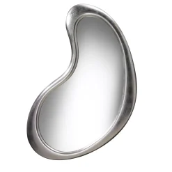 Specchio da Parete in Legno con Foglia d'Argento in Forma Irregolare Joan