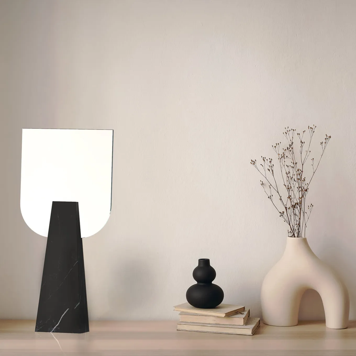 Specchio da tavolo Ophelia Black Marquina