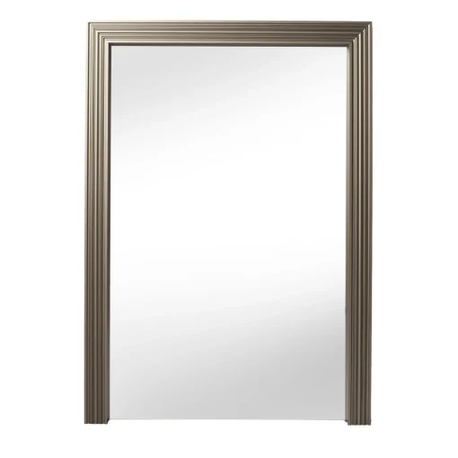 Specchio Da Terra In Alluminio Anodizzato Ottone Spazzolato