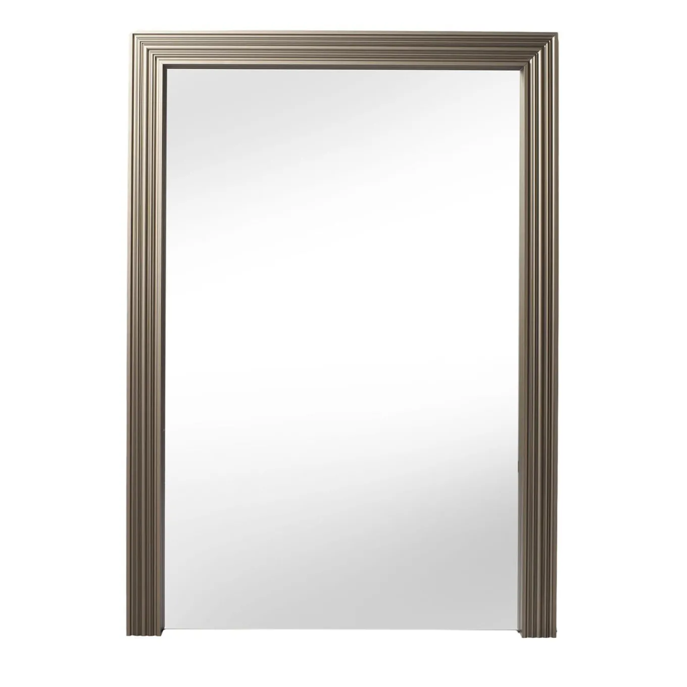 Specchio Da Terra In Alluminio Anodizzato Ottone Spazzolato