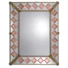 Specchio in vetro di Murano Conterie Pink Squares