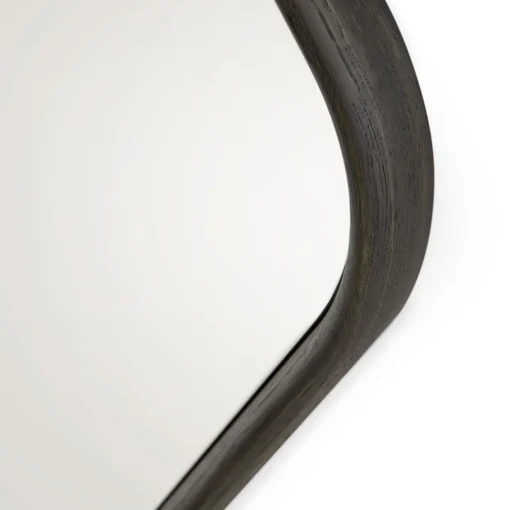 Specchio piccolo Wood Eye con cornice in rovere massiccio