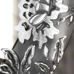 Specchio rotondo da parete Léa argento