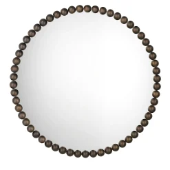 Specchio rotondo grande in bronzo Gioiello di Nika Zupanc