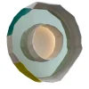 Specchio-lampada Reflections Ring Aura 50 gialla e verde