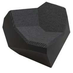 21st Century Poltrona Rolling Stone grigio scuro