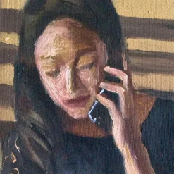 Stanza D'Albergo Olio su tela di cotone